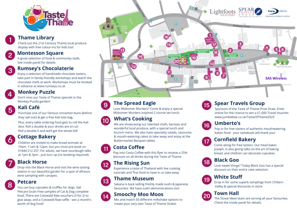 Taste of Thame Trail Map 2025 - page 2