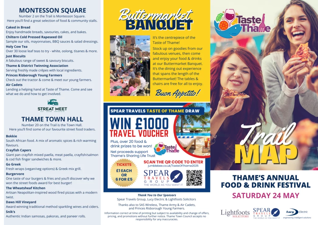 Taste of Thame trail map 2025